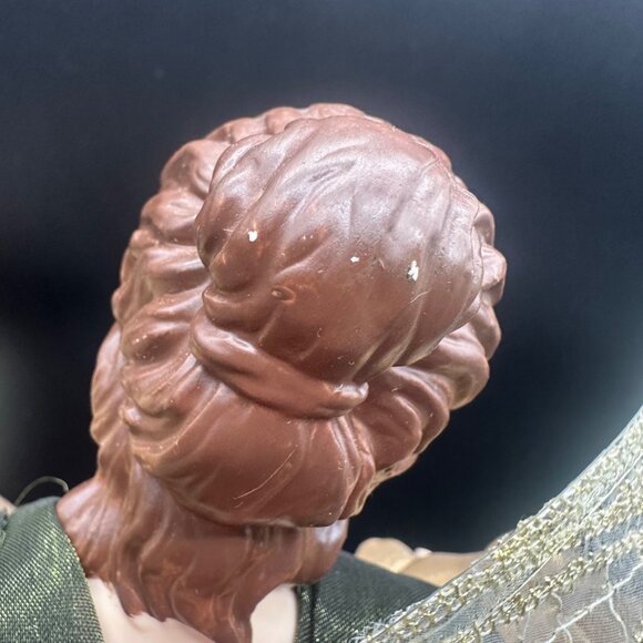 Vintage Christmas Angel Tree Topper 1999 May Department Store Red Green Gold - Picture 9 of 14